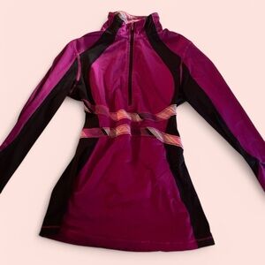 Purple and Black Long Sleeve Athletic Lululemon Top